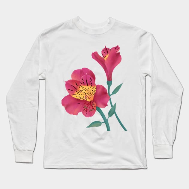 Beautiful Lily Flower Long Sleeve T-Shirt by Annelie